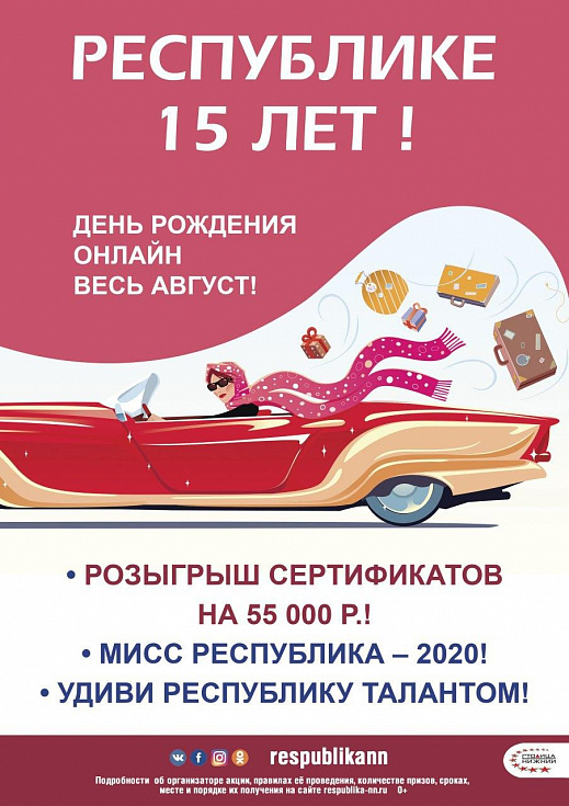 День рождения ТЦ «Республика» — 2020